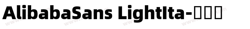 AlibabaSans LightIta字体转换